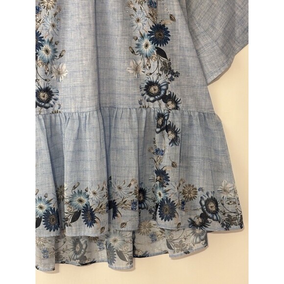 Avenue Light Blue Womens Shirt Skirt 18/20 Pre-Owned - Picture 7 of 16